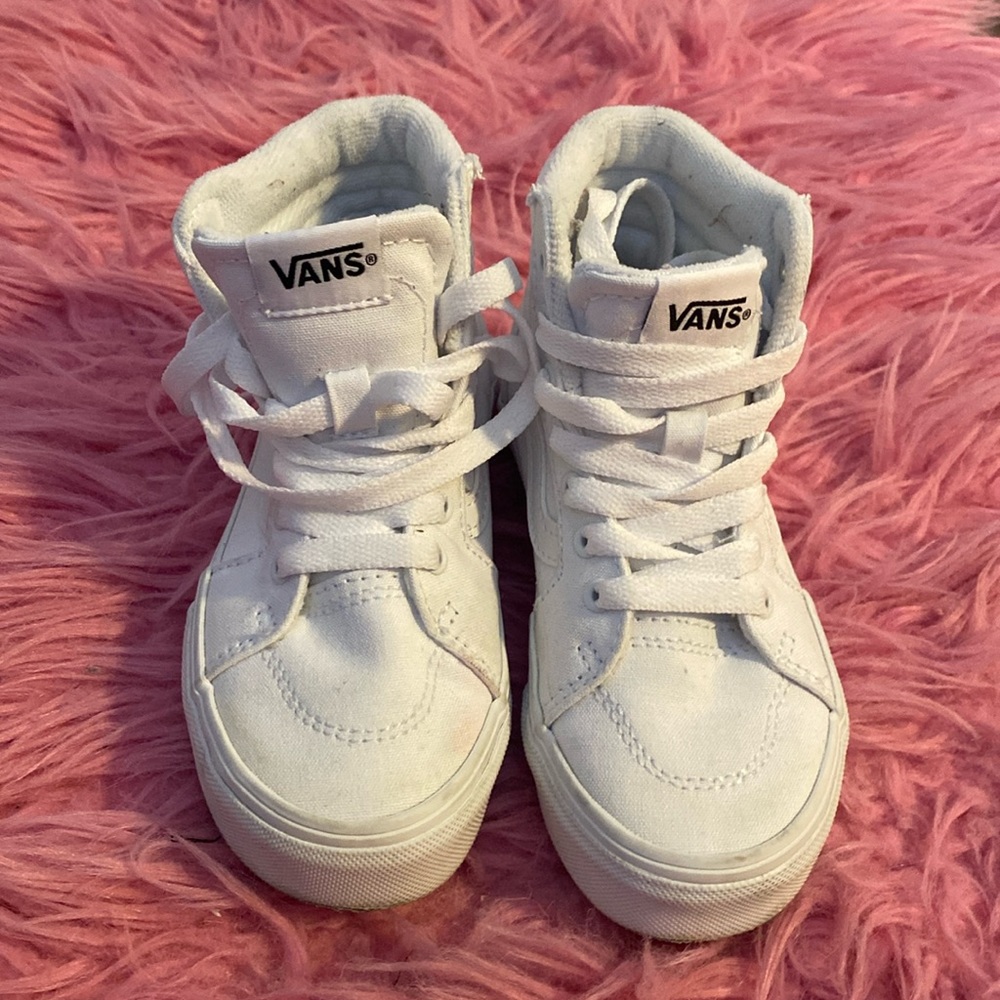 Kids all white Vans size 11 worn once